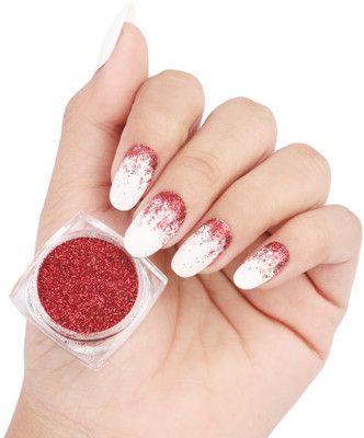 manasona Eye Glitter Makeup Eyeshadow Long Lasting Metallic Shimmer Color-Face-Body(Rose red)