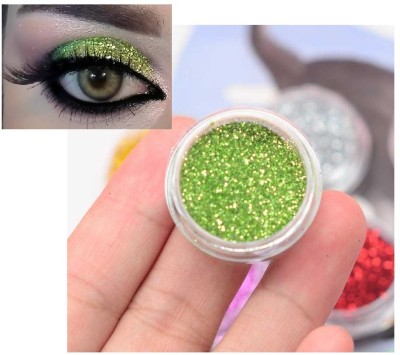 tanvi27 Multi Purpose Mirror Effect Neon Green Glitter Powder(Neon Green)