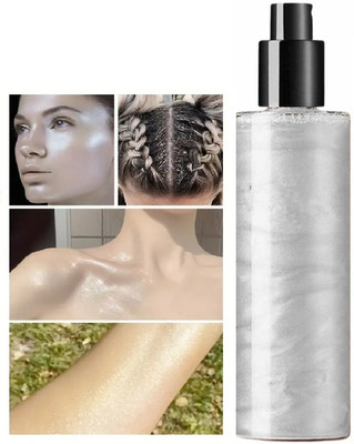 WOONGMI All Skin Type Multi-Use Shimmer Sparkle Effect For Hair, Body And Face(SILVER)