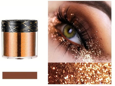 MYEONG Orange 24K Sparkle Loose Glitter Eyeshadow Nail Art Multi Purpose Powder(Orange)