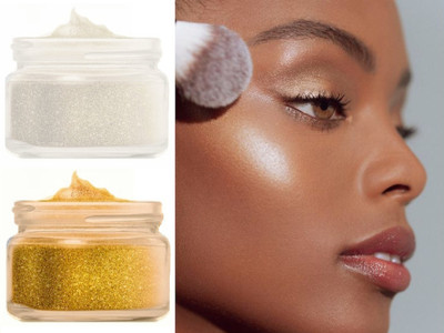 ADJD Multi-Purpose ShimmerHighlighter Glitter Powder for Face and Eyes(GOLD, SILVER)