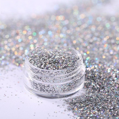 REIMICHI Glitter Eye shadow, Shimmer Sparkle Glow Eye Brightener Silver Powder(SILVER)
