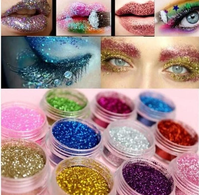 MYEONG Shimmer Glitter Eye Shadow Powder Ultra Makeup Shimmer Eye Shadow Power(Multi Shade)