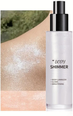 MYEONG Glitter Highlighter Shimmer Spray for Face Body & Face Highlighter(Silver Pearl)