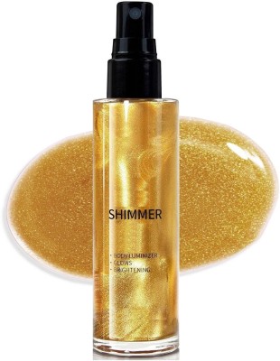 MYEONG Gold Shade Shimmer Spray Highlighter For Face Glow Face Hair And Body Spary(Gold)