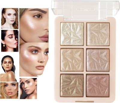 ADJD New illuminating Highlighter and Blusher Glow Face Makeup Kit Palette(MULTI COLOR)