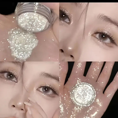 manasona GLITTER SPARKLING SILVER GLITTER FOR NAIL ART(SILVER)