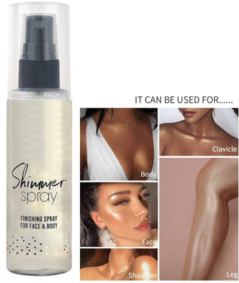GFSU new Shimmer Finishing Spray For Face And Body,Brightening & Illuminating(sliver)