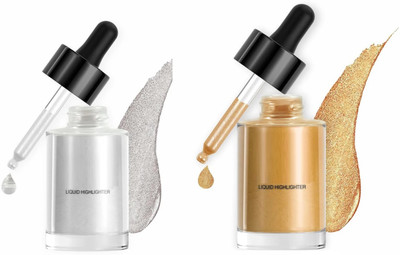 GFSU - GO FOR SOMETHING UNIQUE best LIQUID HIGHLIGHTER for face & body 60ml Highlighter(gold, silver)
