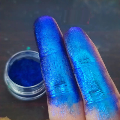 MYEONG Blue Loose Powder Pigment-Iridescent Multi Use Pigment For Face/Body/Lip(Blue)