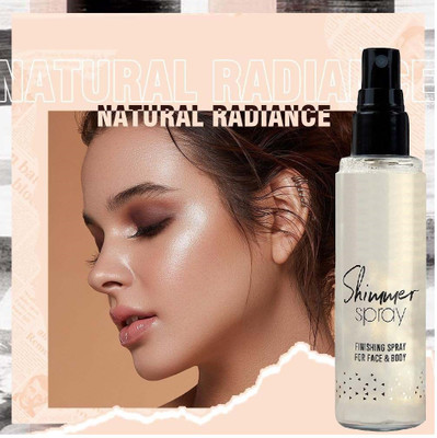 YAWI Illuminated Smooth Highlighter Shimmer Glow Body Bronzer Silver Cream Spray Highlighter(SILVER)