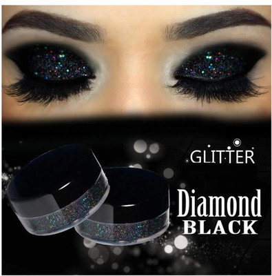 ADJD Eye shadow Glitter Powder Eye Makeup Sparkle 4 ml(Black)