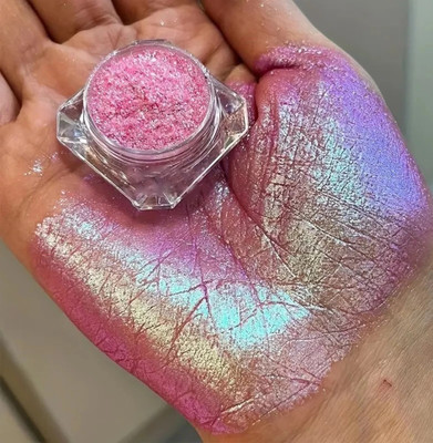 imelda Best Sparkling Pigment Eye Makeup Loose Shimmer Metallic Finish Eyeshadow(Baby Pink)
