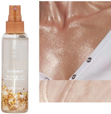 GULGLOW99 Face Finish Spray Glow Sparkly Bod Liquid Shimmere Hair Illuminator Spray(TRANSPARENT)