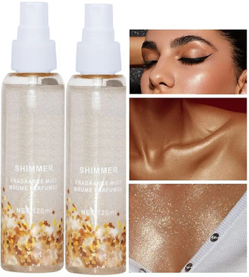 MYEONG Liquid Highlighter For Face Glowing Spray(Silver)