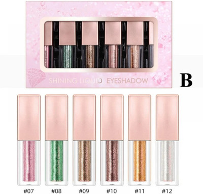 Cosluxe Heng Fang Liquid Glitter Eyeshadow Set,6 Colors EyeShadow Makeup Kits set of B(MULTICOLORS)