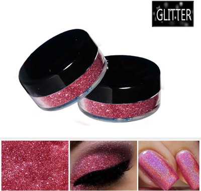 HUZURLU 3D Finish Multi Purpose Soft Touch Baby Pink shimmery glitter Combo(Baby Pink)