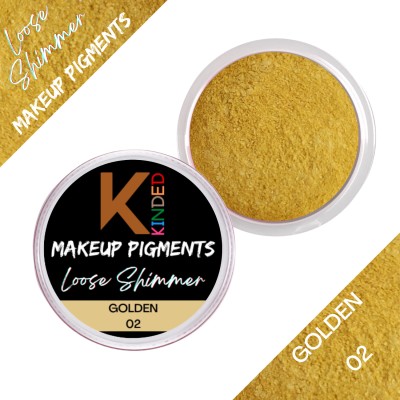 KINDED Loose Makeup Foil Pigments Glitter for Eyes Face Brow Bones Body Shimmer(Golden)