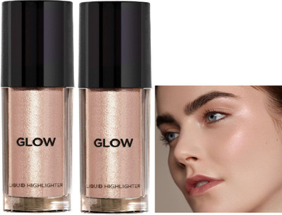 ADJD Combo Glow Liquid Illuminator Soft Natural Glow Liquid Highlighter Rose gold(Rose gold)