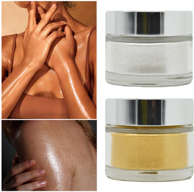 ADJD 3D Shimmery Shiny Gold & Silver Highlight For Professional Look Highlighter(MULTI COLOR)