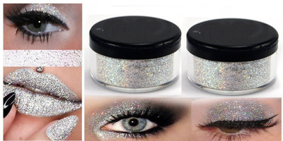 REIMICHI New Glitter Eye shadow, Shimmer Sparkle Glow Eye Brightener(SILVER)