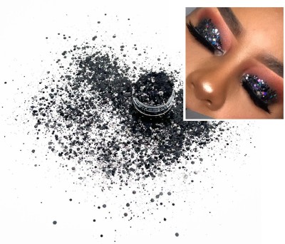 Latixmat Multi-Shaped for Body Hair Face Eyes Make-up, Nail Art and Bedazzling in Party(Black)