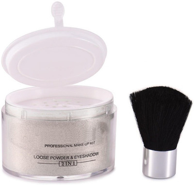 ADJD Make Up Face Brightener 2 in 1 Glitter Shimmer Loose Powder Silver Highlighter(SILVER)