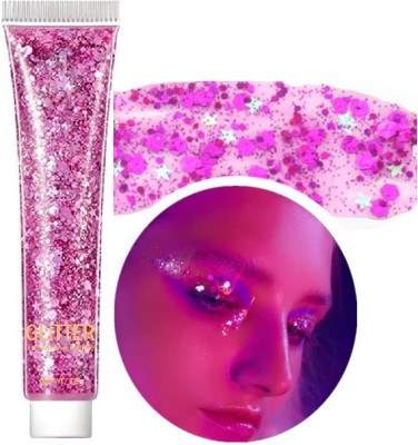 THTC Chunky Star Glitter Tube For Eye & Body Shade 006(Pink)