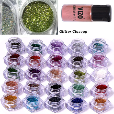 vizo Multi Color Eyeshadow High-Quality Glitter Powder Rose-gold Shimmer Highlighter(Multicolor)