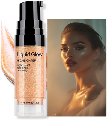 AFARAXIA Long-lasting Wear And Silky Smooth Texture HD Glow Liquid Highlighter(GOLD)