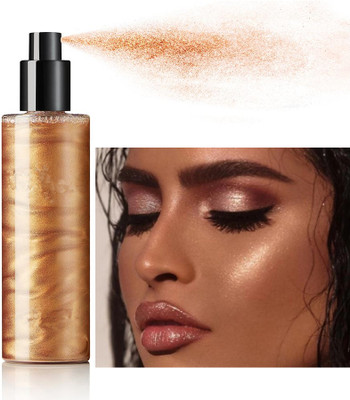 ADJD highlighter Face And Body Whitening Shimmer shine liquid Highlighter(GOLD)