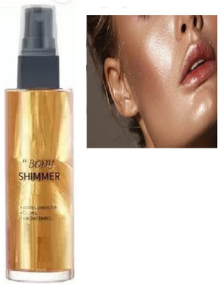 Luipui GOLDEN SHIMMER HIGHLITER LIQUIED SPRAY FACE & BODY (110ml) Highlighter(GOLDEN)