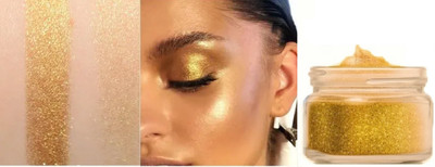 REIMICHI Lumnious Finish Glitter Makeup Highlighter For Face Makeup Highlighter(Golden)