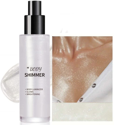 MYEONG Face And Body Shimmer Glow Long Lasting Makeup Setting Spray Face Makeup Spary(Silver)