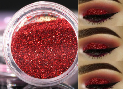 tanvi27 Multi Purpose Mirror Effect Brightening Pearl Eye Shadow Hot Red Powder(Hot Red)