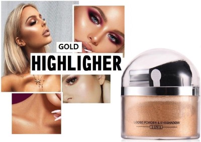 Emijun Best Diamond gold Dust Shimmery Shiny Face Makeup Powdery Highlighter .(Gold)