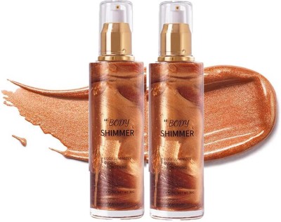 ADJD Combo Face Body Luminizer,Liquid Highlighter Makeup,Face Body Shimmer Glow(COPPER)