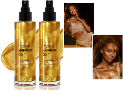 REIMICHI New Face & Body Luminizer Moisturizing Glitter Spray highlighter(GOLD)