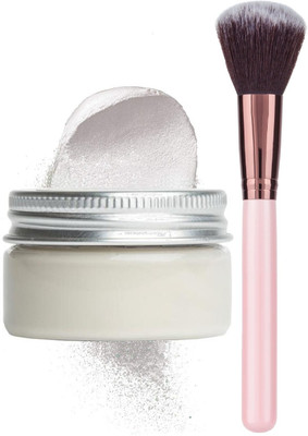 MYEONG Illuminating Powder Highlighter Easy-To-Blend Formula Highlighter With Brush(SILVER)
