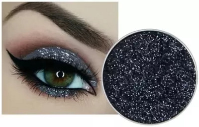Yuency Sparkling Loose Shimmer Multicolor EyeShadow Glitter Powder MULTI PURPOSE(BLACK)