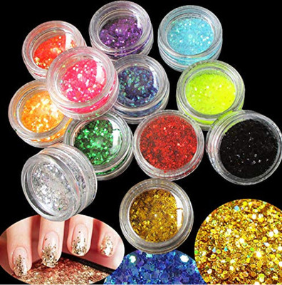 KAIASHA 12 Color Glitter Shimmer Eye shadow Powder(MULTICOLOR)