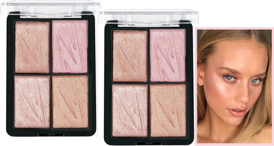 tanvi27 Combo Blush & Highlighter Palette for glass like finish(MULTICOLOUR)