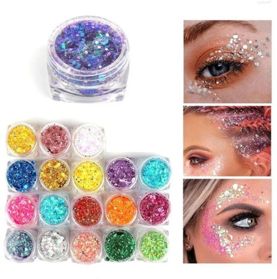 YAWI Multi Colors Eye Dry Thick Shimmer Glitters(multi color)
