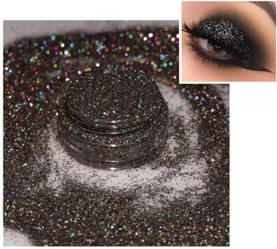 DARVING 3D Finish Multi Purpose Soft Touch Black shimmery glitter(BLACK)
