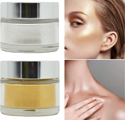 ADJD NEW 3D Shimmery Shiny Gold & Silver Highlight For Professional Look Highlighter(MULTI COLOR)