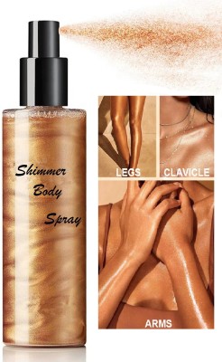 MYEONG Copper Face & Body Liquid Luminizer,Waterproof Moisturizing Light Shimmer Spary(Copper)