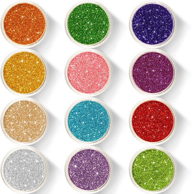 YAWI Colorful Eye shadow Glitter Powder for multi use 12 g(MULTI COLOR)
