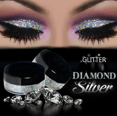 Latixmat New 3D Finish Multi Purpose Soft Touch Silver shimmery loose glitter(SILVER)