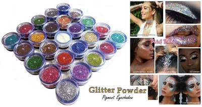 Amaryllis New Makeup Glitter Shine Eye Shadow Powder Multi Color 25 Color(MULTICOLOR)