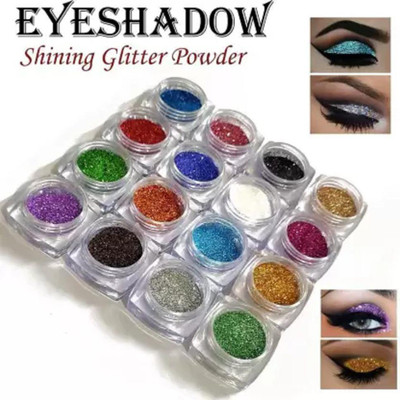 Latixmat 16 Pcs Multicolor Beautiful Eyeshadow Glitter Powder 32 g(MULTI COLOR)